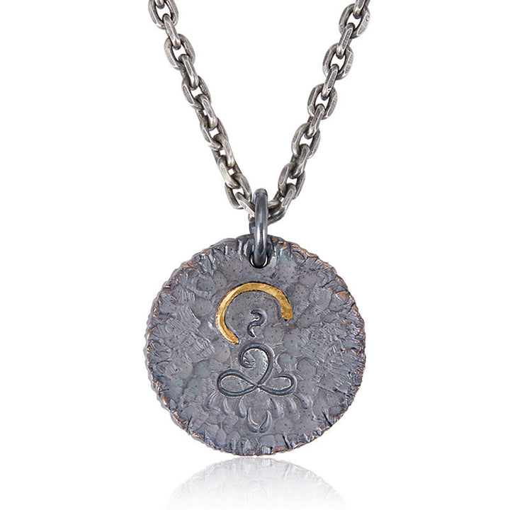 Buddha Stones 999 Sterling Silver 999 Gold 925 Sterling Silver Buddha Statue Lotus Necklace Pendant - image 6