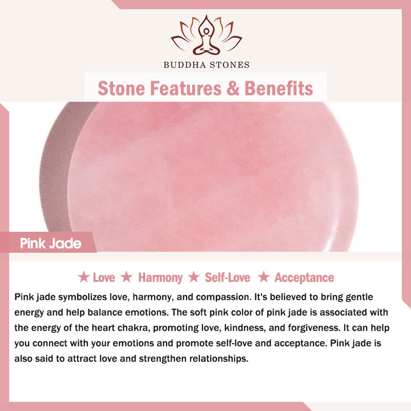 Buddha Stones Natural Dusty Rose Pink Jade Self-Love Bracelet Bangle - image 6