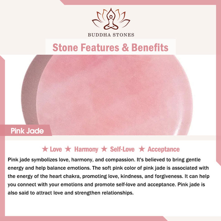 Buddha Stones Natural Dusty Rose Pink Jade Self-Love Bracelet Bangle - image 6