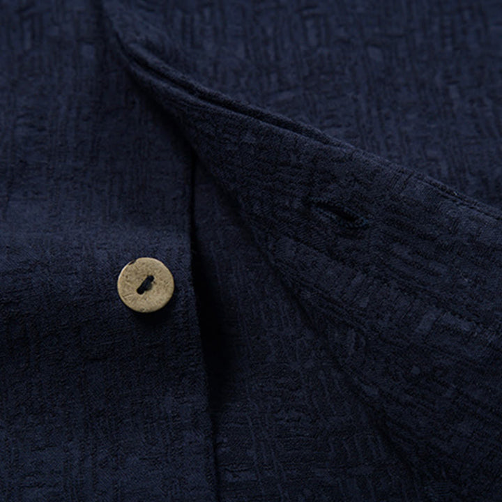 Buddha Stones Solid Color Chinese Tang Suit Cotton Linen Jacket Men Clothing - image 20