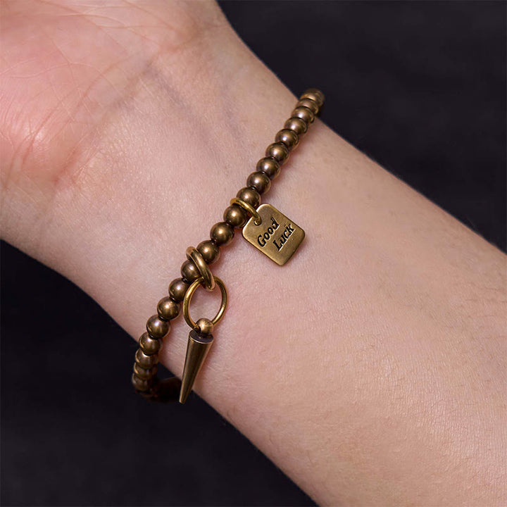 Buddha Stones Vintage Copper Brass Beads Fortune Balance Bracelet - image 7