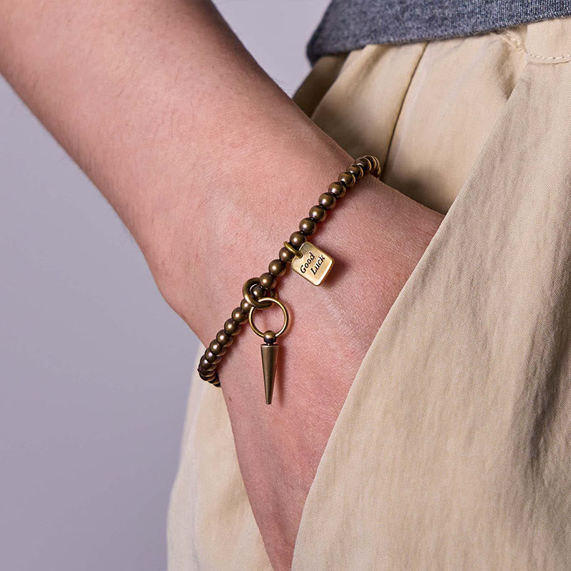 Buddha Stones Vintage Copper Brass Beads Fortune Balance Bracelet - image 5