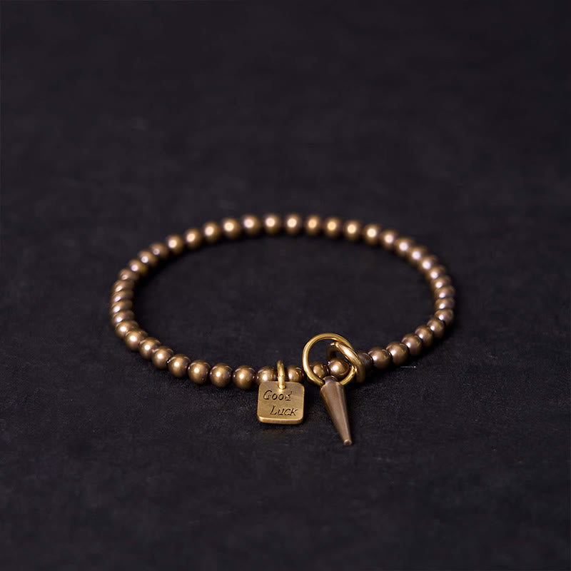 Buddha Stones Vintage Copper Brass Beads Fortune Balance Bracelet - 19-20cm - image 0