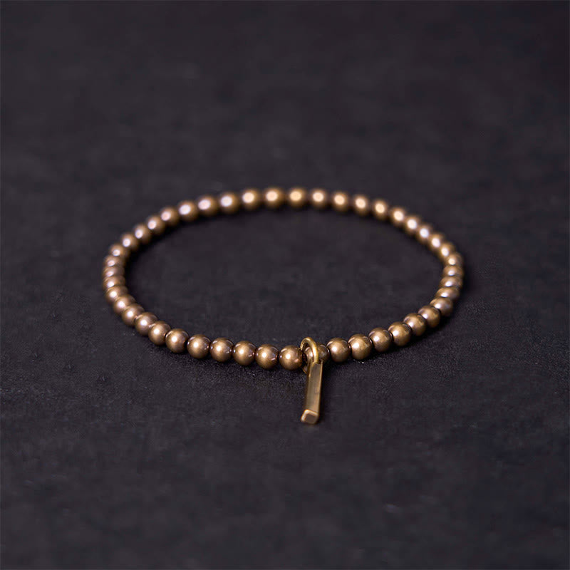 Buddha Stones Pure Copper Brass Beads Self Care Healing Bracelet - image 1