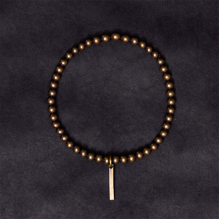 Buddha Stones Pure Copper Brass Beads Self Care Healing Bracelet - image 2