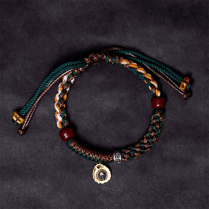 Buddha Stones Tibetan Bone Beads Luck Rope Bracelet - image 1