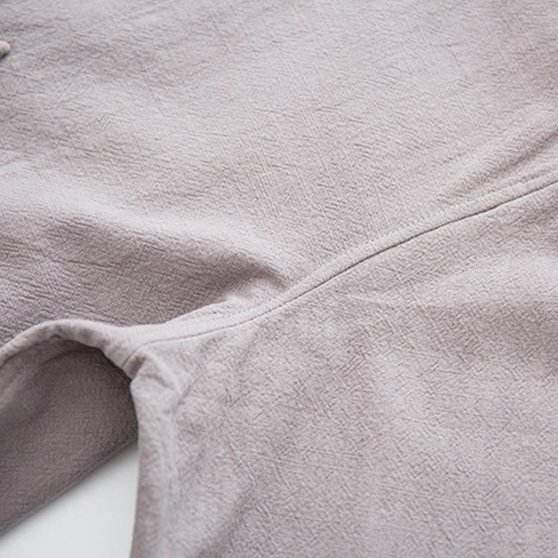 Buddha Stones Tang Frog-Button Long Sleeve Shirt Cotton Linen Men's Clothing - image 22