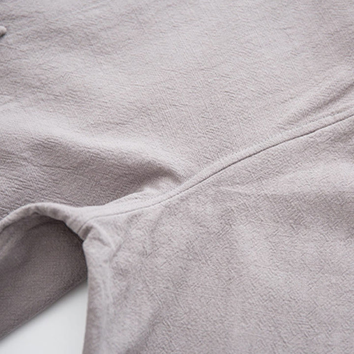Buddha Stones Tang Frog-Button Long Sleeve Shirt Cotton Linen Men's Clothing - image 22