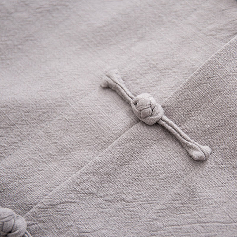 Buddha Stones Tang Frog-Button Long Sleeve Shirt Cotton Linen Men's Clothing - image 23
