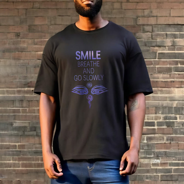 Buddha Stones SMILE BREATHE AND GO SLOWLY Eye Tee T-shirt - image 11