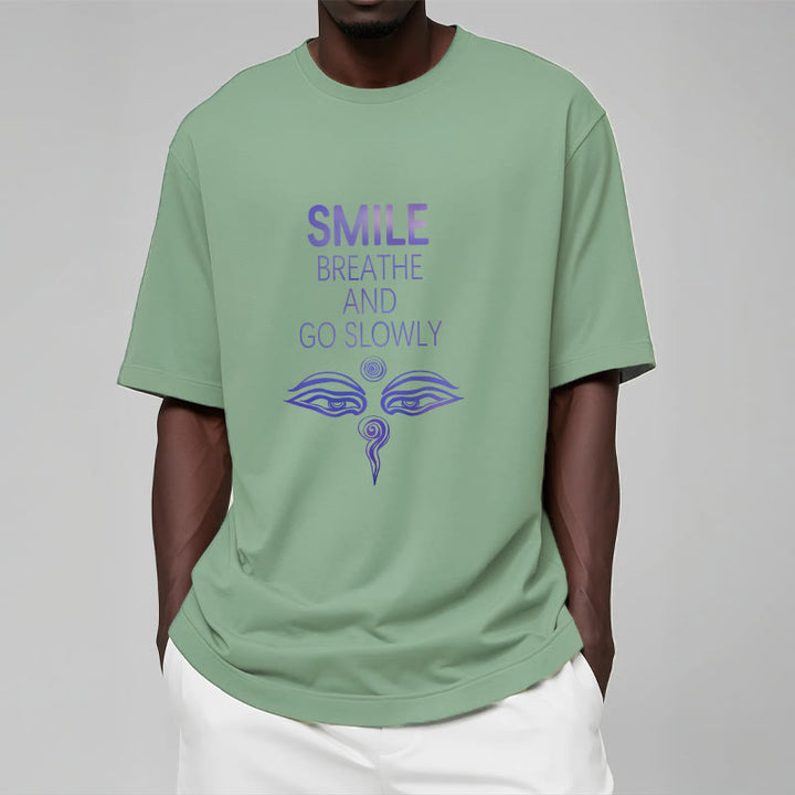 Buddha Stones SMILE BREATHE AND GO SLOWLY Eye Tee T-shirt - image 13