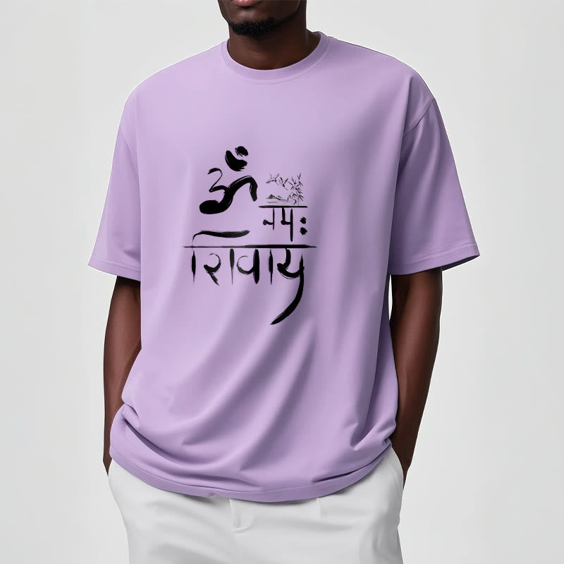 Buddha Stones OM NAMAH SHIVAYA Crane Bamboo Cotton Tee T-shirt - image 16