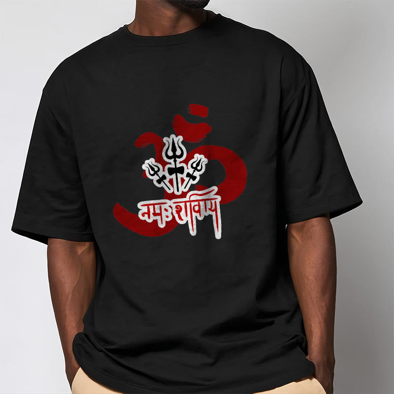 Buddha Stones OM NAMAH SHIVAYA Three Small Tridents Cotton Tee T-shirt - image 14