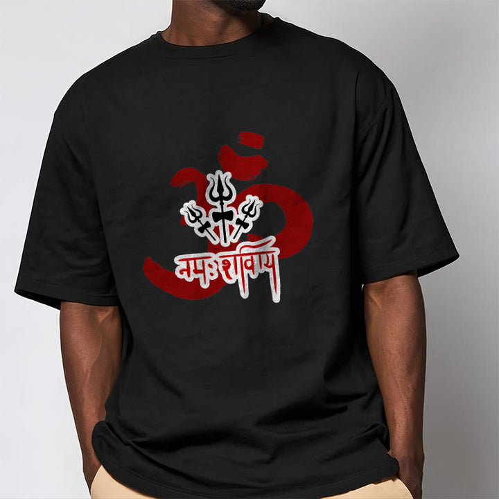 Buddha Stones OM NAMAH SHIVAYA Three Small Tridents Cotton Tee T-shirt - image 14