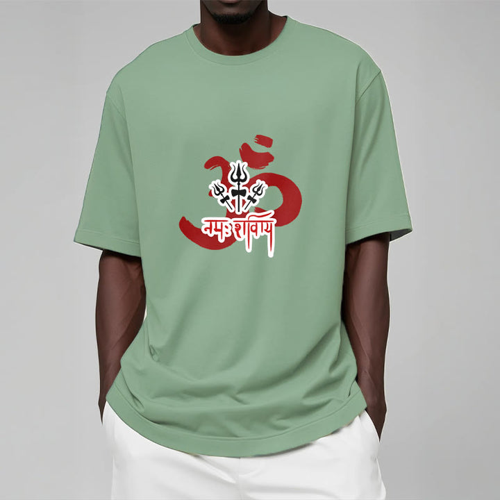 Buddha Stones OM NAMAH SHIVAYA Three Small Tridents Cotton Tee T-shirt - image 6