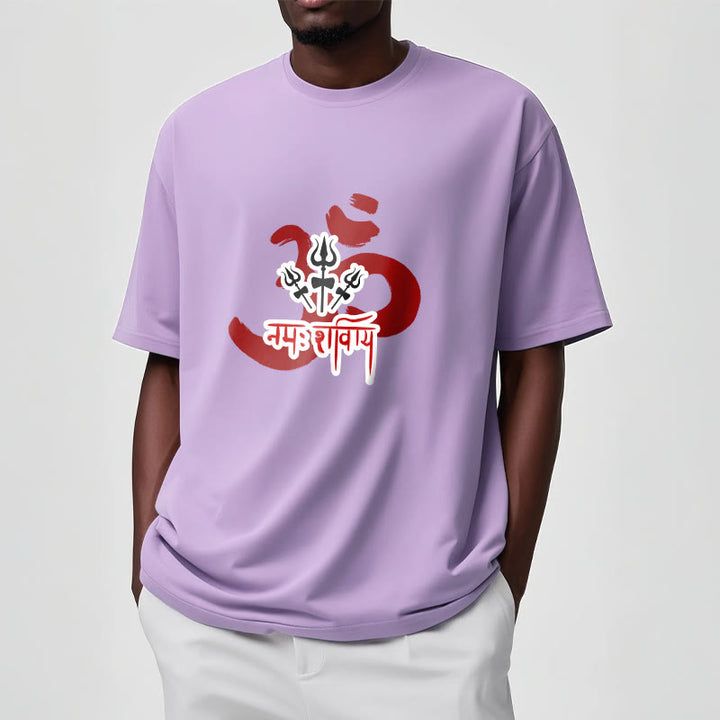 Buddha Stones OM NAMAH SHIVAYA Three Small Tridents Cotton Tee T-shirt - image 8