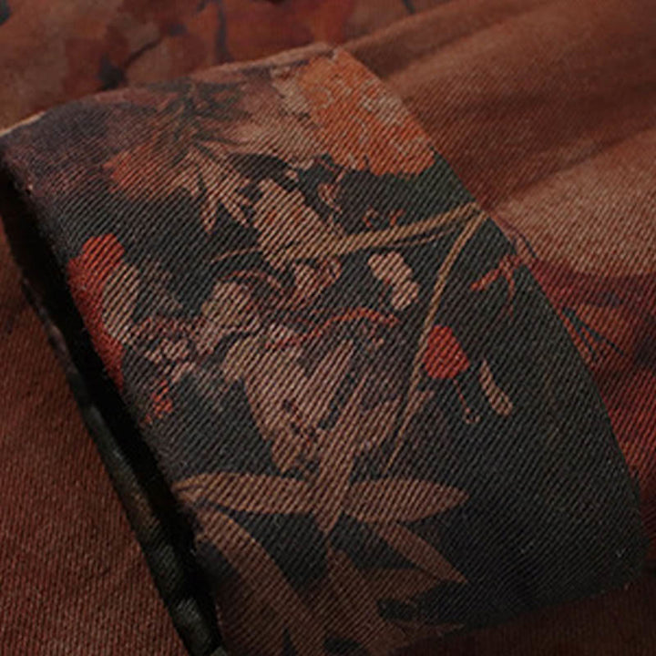 Buddha Stones Frog-Button Chinese Tang Suit Long Shirt Cotton Men Jacket Clothing - image 23