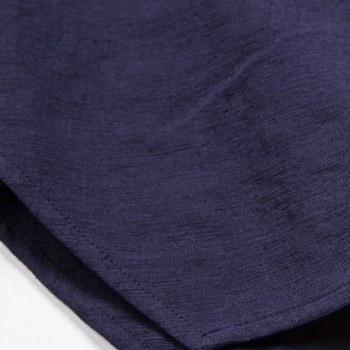 Buddha Stones Men's Short Sleeve Shirt With Pocket V Neck Cardigan Comfort Cotton Linen Shirt - image 10
