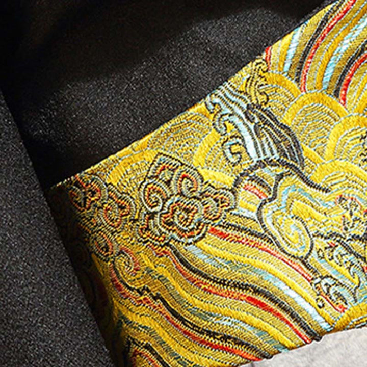 Buddha Stones Embroider Dragon Phoenix Casual Frog-button Cotton Men's Jacket Shirt Clothing - image 10