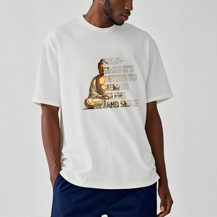 Buddha Stones Sometimes It's Better To Remain Silent And Smile Tee T-shirt - image 5