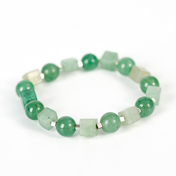 Buddha Stones Various Crystals Black Obsidian Purification Bracelet - Green Aventurine(Wrist Circumference: 14-16cm) - image 12