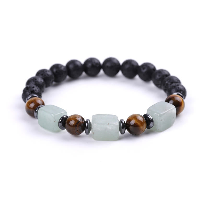 Buddha Stones Various Crystals Lava Rock Calm Bracelet - image 25