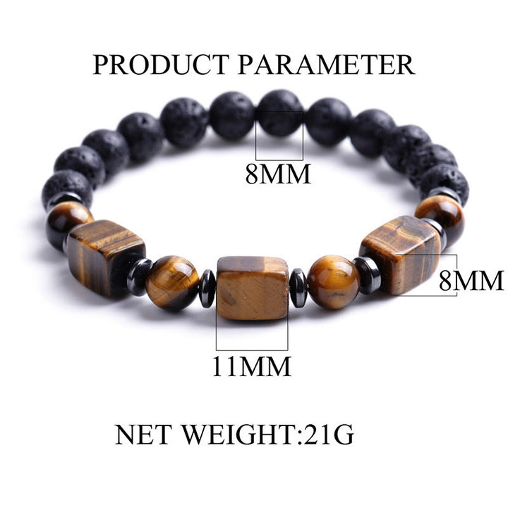 Buddha Stones Various Crystals Lava Rock Calm Bracelet - image 16