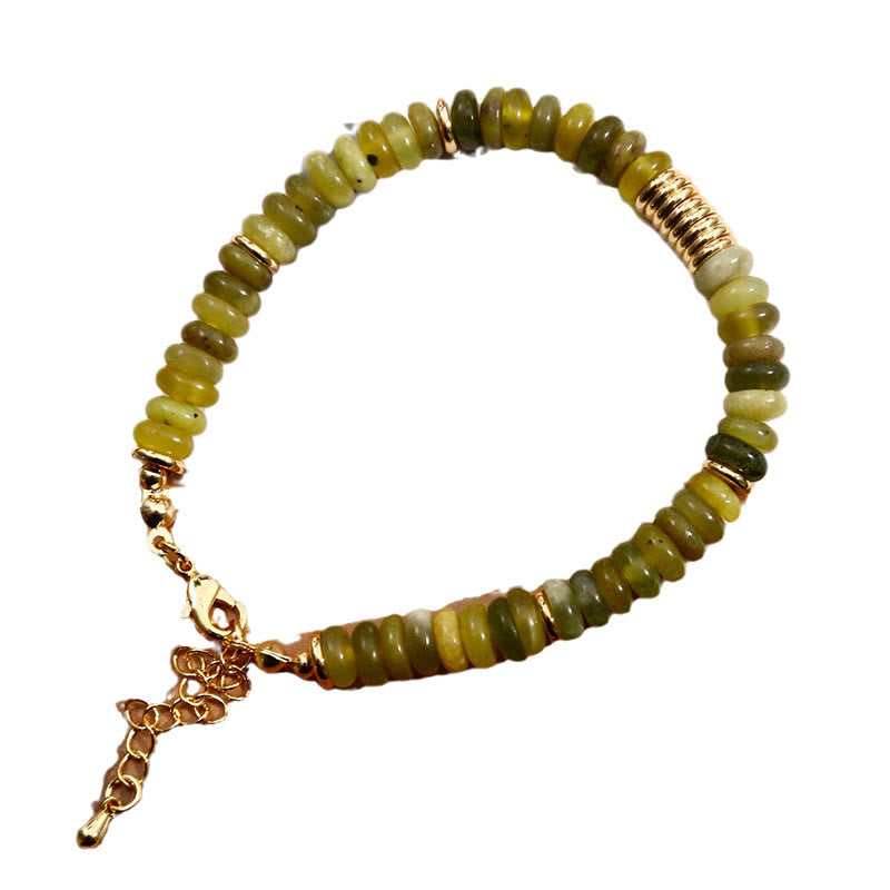 Buddha Stones Gild Cyan Jade Success Healing Bracelet - image 9
