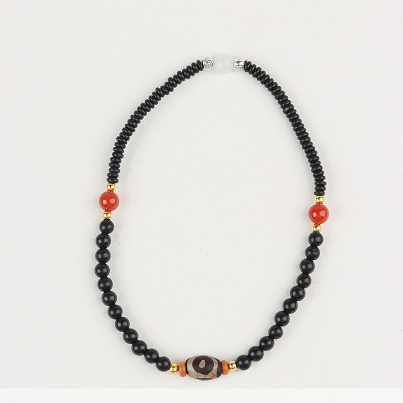 Buddha Stones Ebony Sandalwood Green Sandalwood Dzi Bead Balance Calm Double Wrap Bracelet - image 11