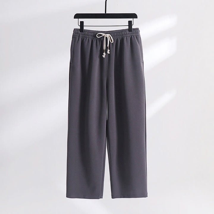 Buddha Stones Solid Color Cotton Fleece Drape Men's Pants With Pockets - DimGray(Fleece) - US/UK/AU54，EU64 (9XL) - image 12