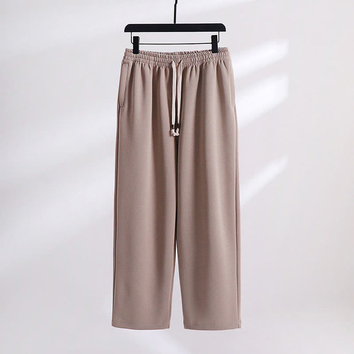Buddha Stones Solid Color Cotton Fleece Drape Men's Pants With Pockets - PeachPuff(Fleece) - US/UK/AU54，EU64 (9XL) - image 5