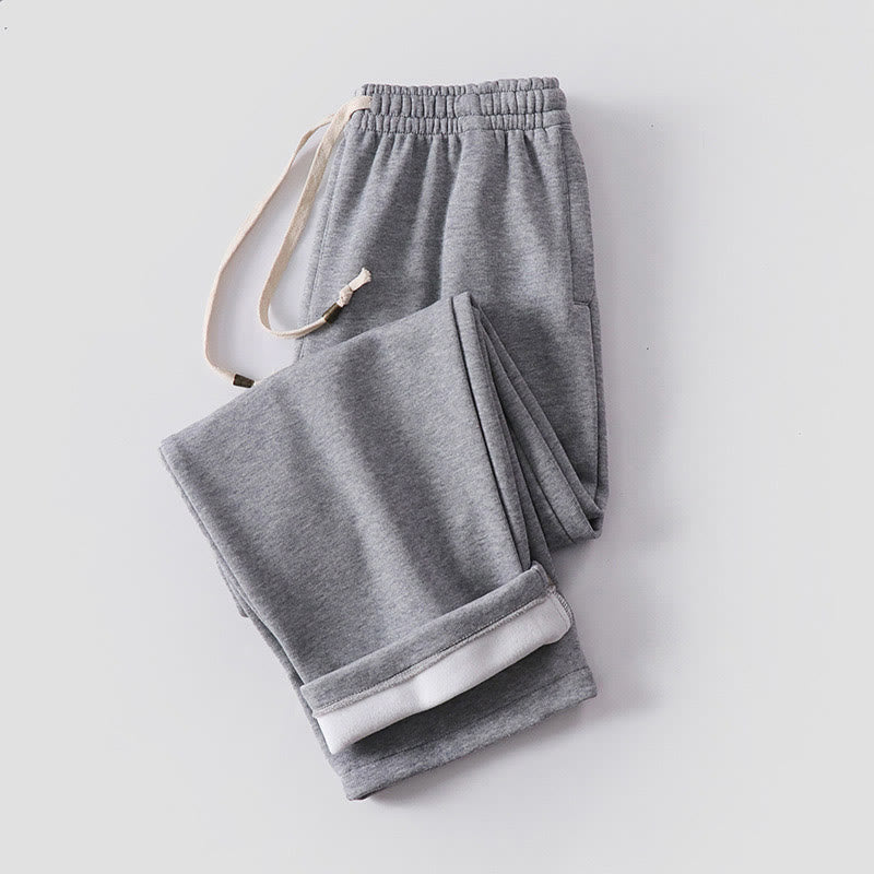 Buddha Stones Solid Color Cotton Fleece Drape Men's Pants With Pockets - image 1