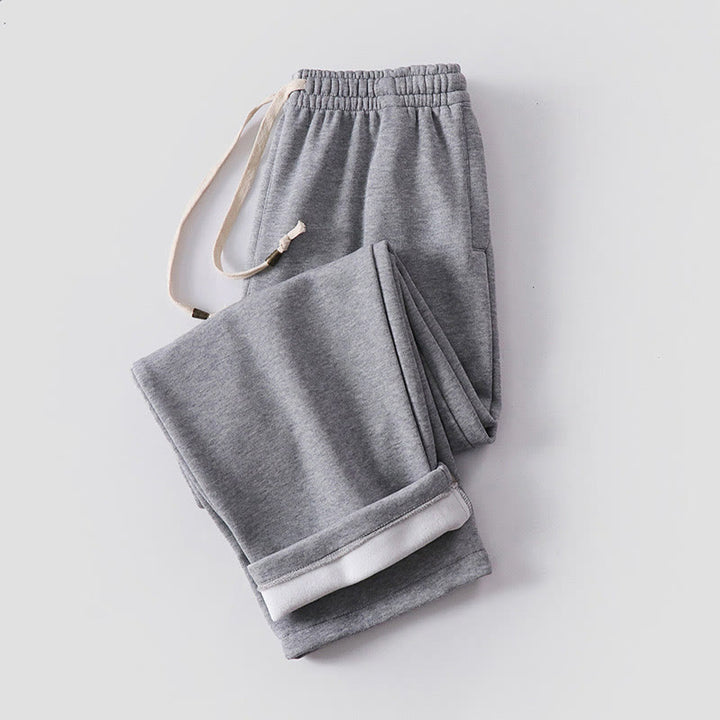 Buddha Stones Solid Color Cotton Fleece Drape Men's Pants With Pockets - image 1