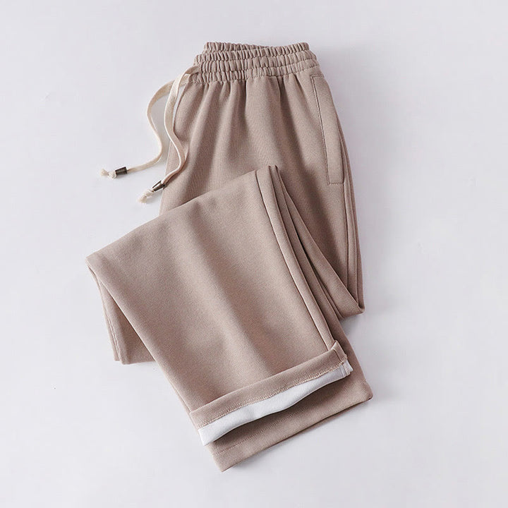 Buddha Stones Solid Color Cotton Fleece Drape Men's Pants With Pockets - image 7