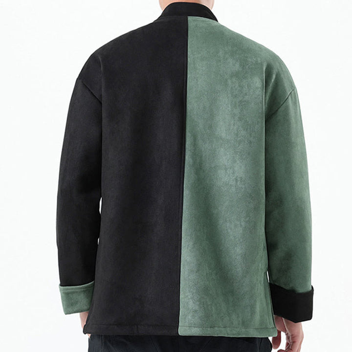 Buddha Stones Dragon Embroidery Casual Frog-button Cotton Men's Jacket Shirt Clothing - image 14