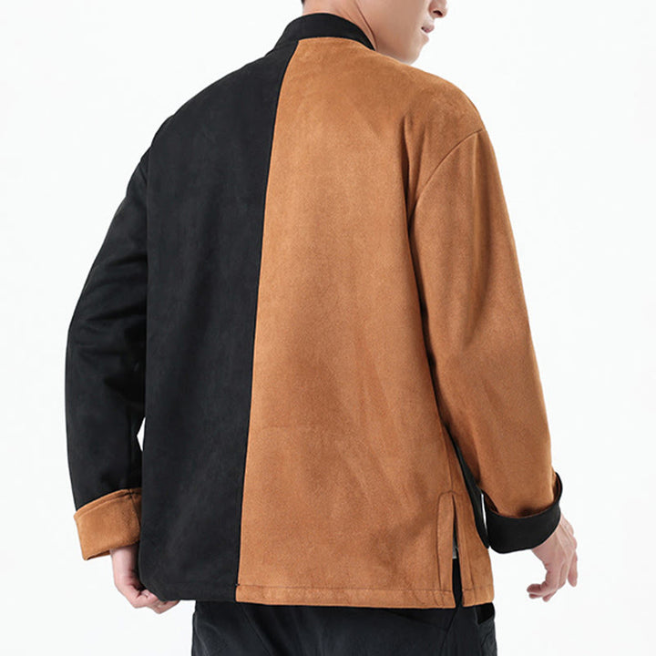 Buddha Stones Dragon Embroidery Casual Frog-button Cotton Men's Jacket Shirt Clothing - image 28