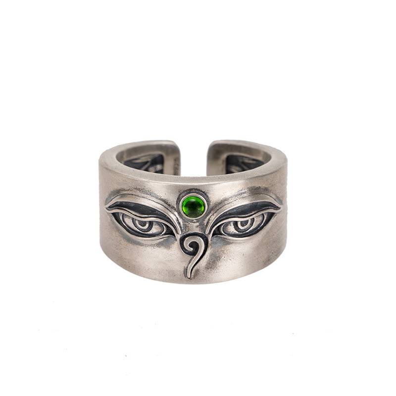 Buddha Stones 925 Sterling Silver Bodhisattva Tara Calm Adjustable Ring - image 10
