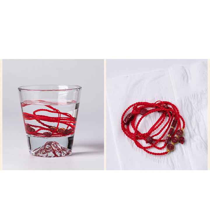Buddha Stones Natural Cinnabar PiXiu Calm Blessing Red String Belly Chain - image 17