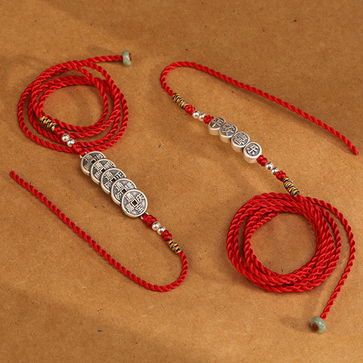 Buddha Stones 999 Sterling Silver Blessing Red String Belly Chain - image 20
