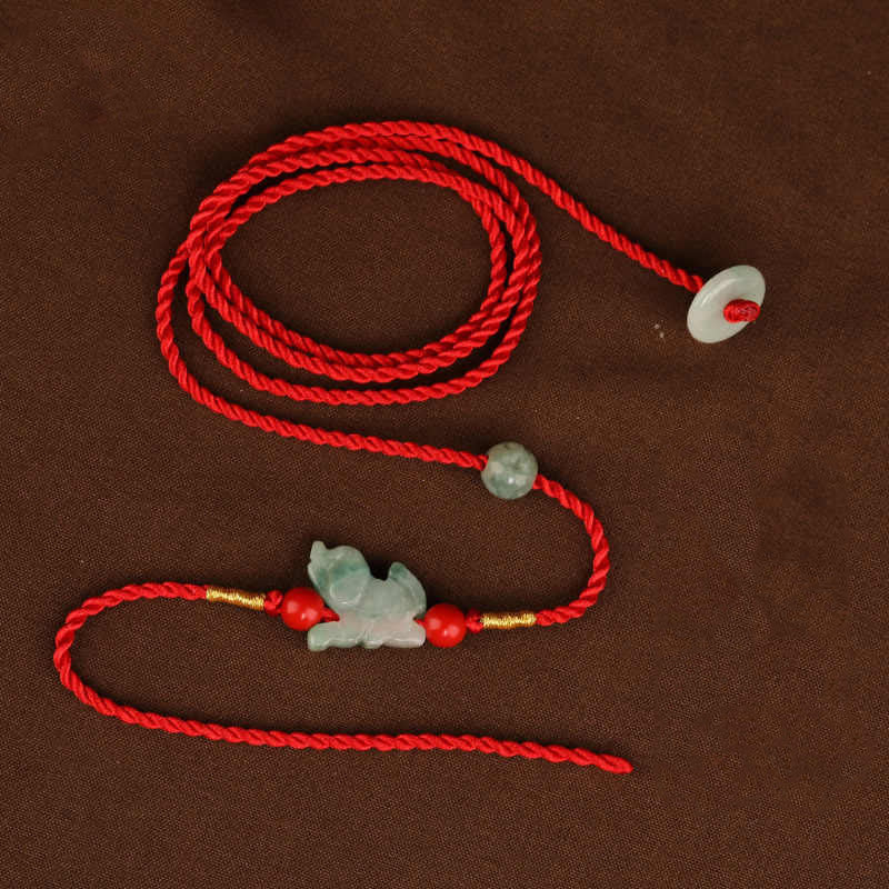 Buddha Stones Jade Peace Buckle Blessing Red String Belly Chain - image 17