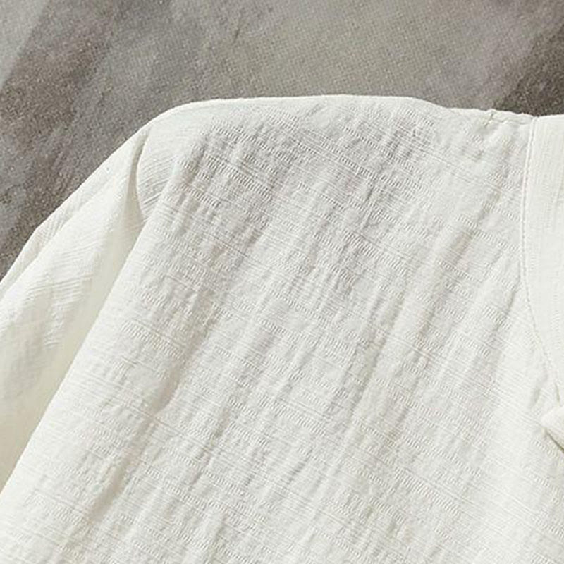 Buddha Stones Stand Collar Tang Suit Casual Shirt - image 7