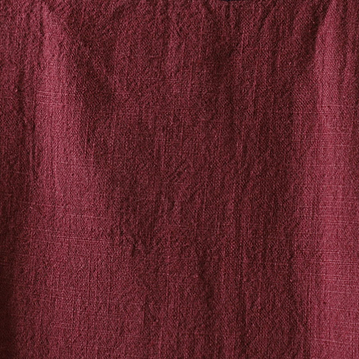 Buddha Stones Solid Color Casual Frog-button Turtleneck Cotton Linen Women's Jacket Shirts Clothing - image 11