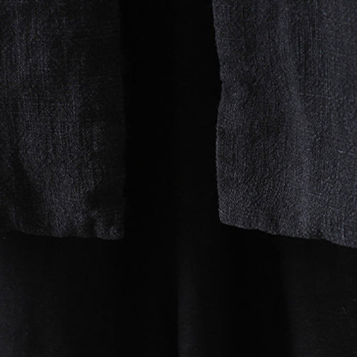 Buddha Stones Solid Color Casual Frog-button Turtleneck Cotton Linen Women's Jacket Shirts Clothing - image 22