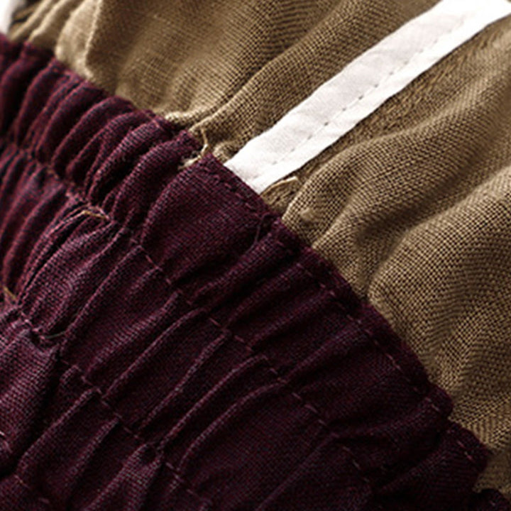 Buddha Stones Vintage High Waist Lace-up Cotton Linen Harem Pants With Pockets - image 5