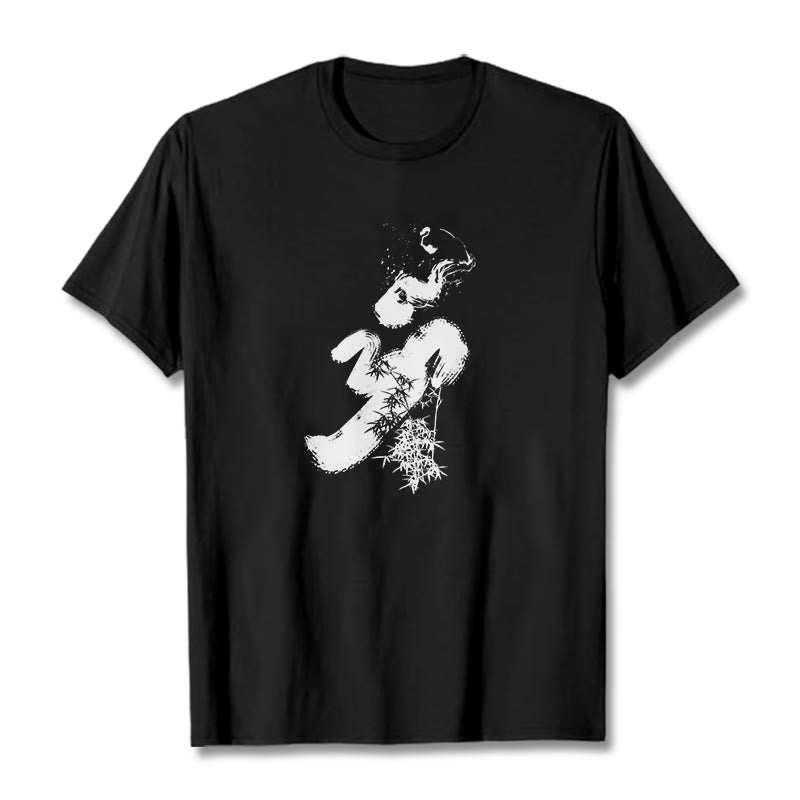 Buddha Stones OM Bamboo Ink Cotton Tee T-shirt - Black - 2XL - image 0