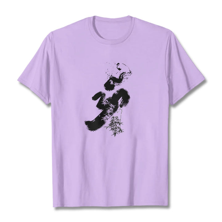 Buddha Stones OM Bamboo Ink Cotton Tee T-shirt - Plum - 2XL - image 13