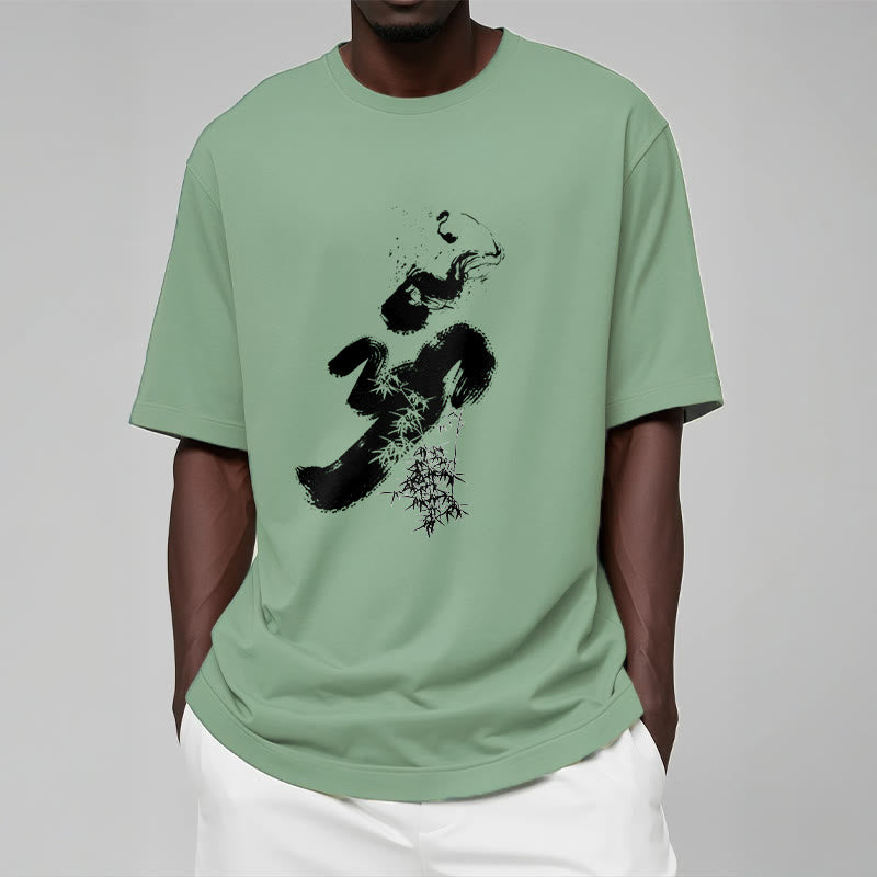 Buddha Stones OM Bamboo Ink Cotton Tee T-shirt - image 18