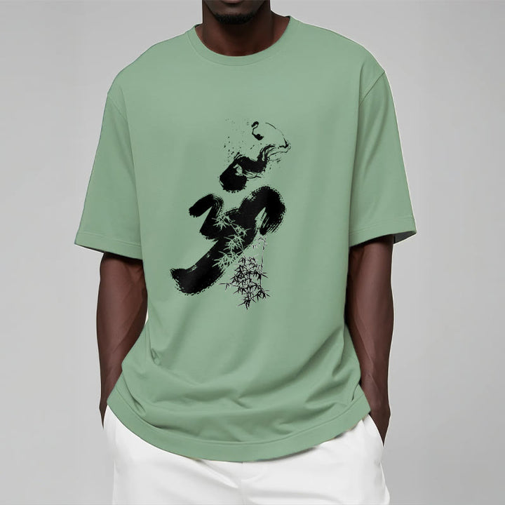 Buddha Stones OM Bamboo Ink Cotton Tee T-shirt - image 18