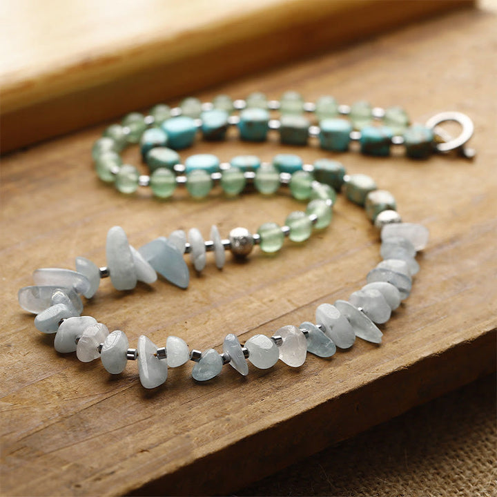 Buddha Stones Green Emperor Stone Green Aventurine Happiness Triple Wrap Bracelet - image 2