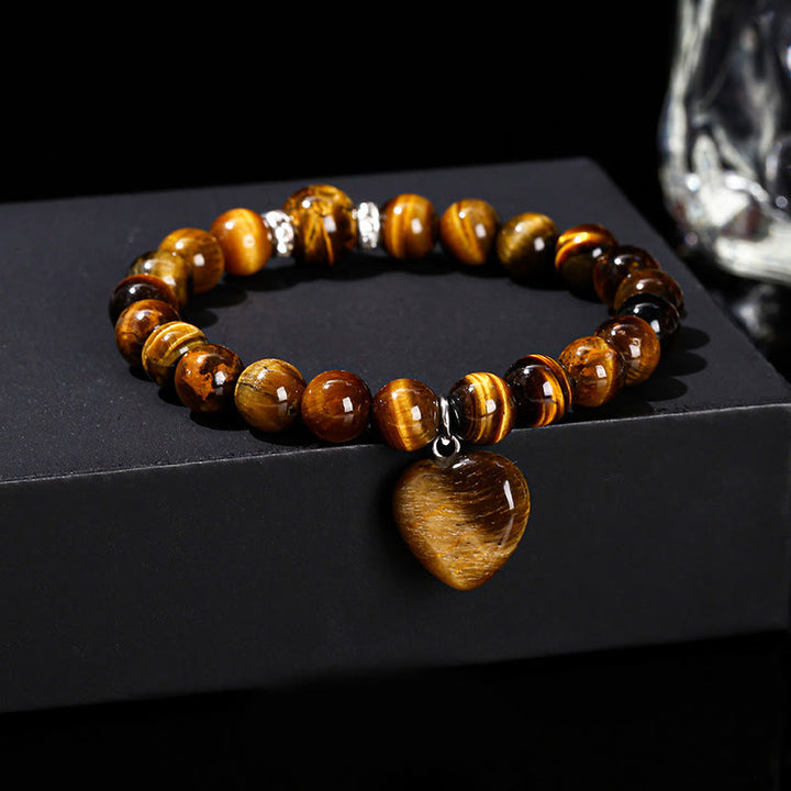 Buddha Stones Various Crystal Green Aventurine Love Heart Balance Bracelet - image 7